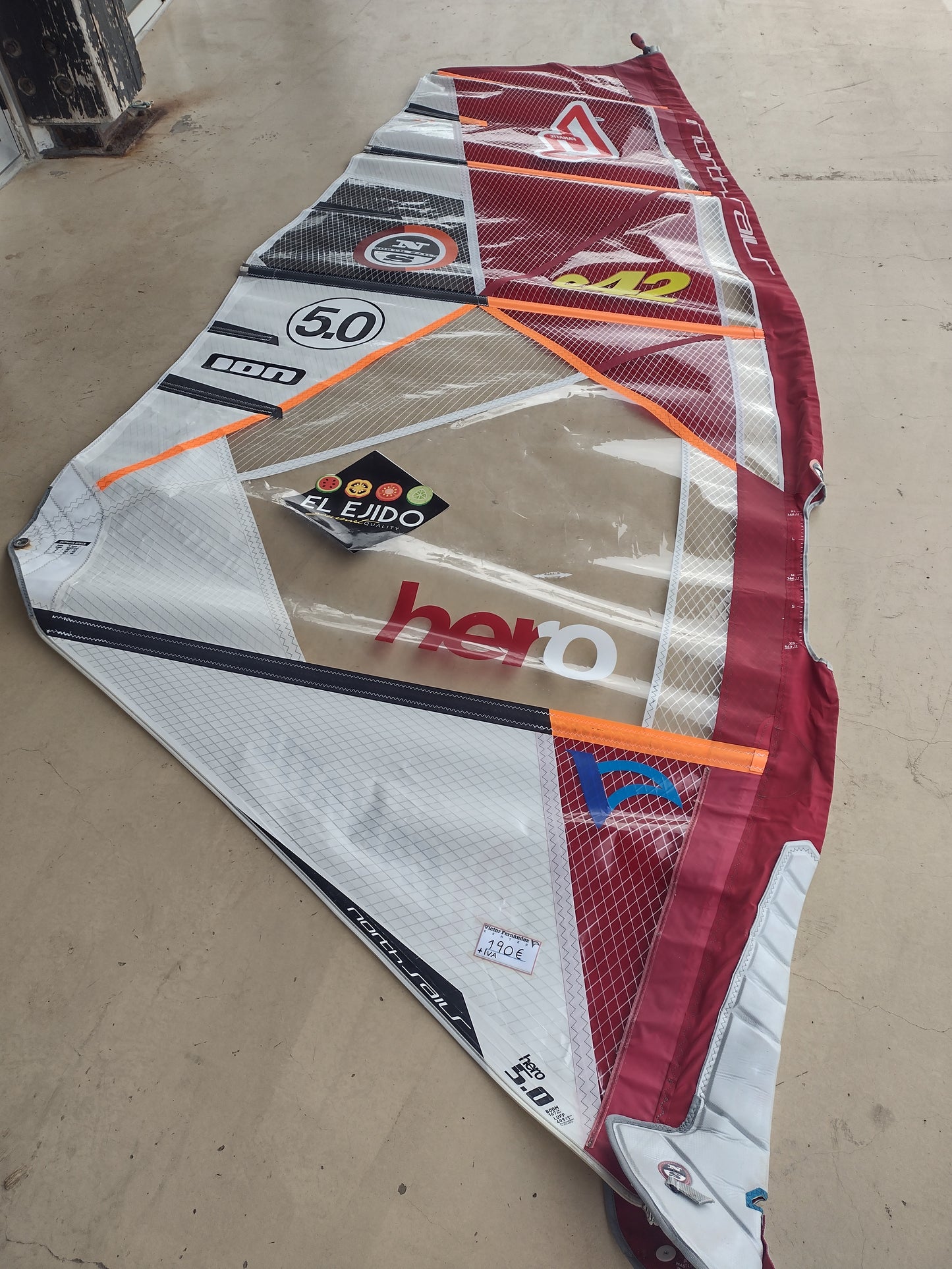 Vela Fanatic North Sails modelo Hero de 5.0